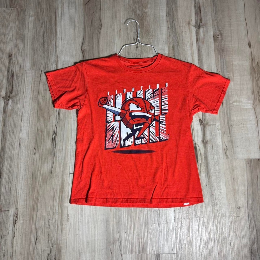 Fighting Illini Kids Orange Basketball Graphic T-Shirt UIUC NCAA Boys Girls